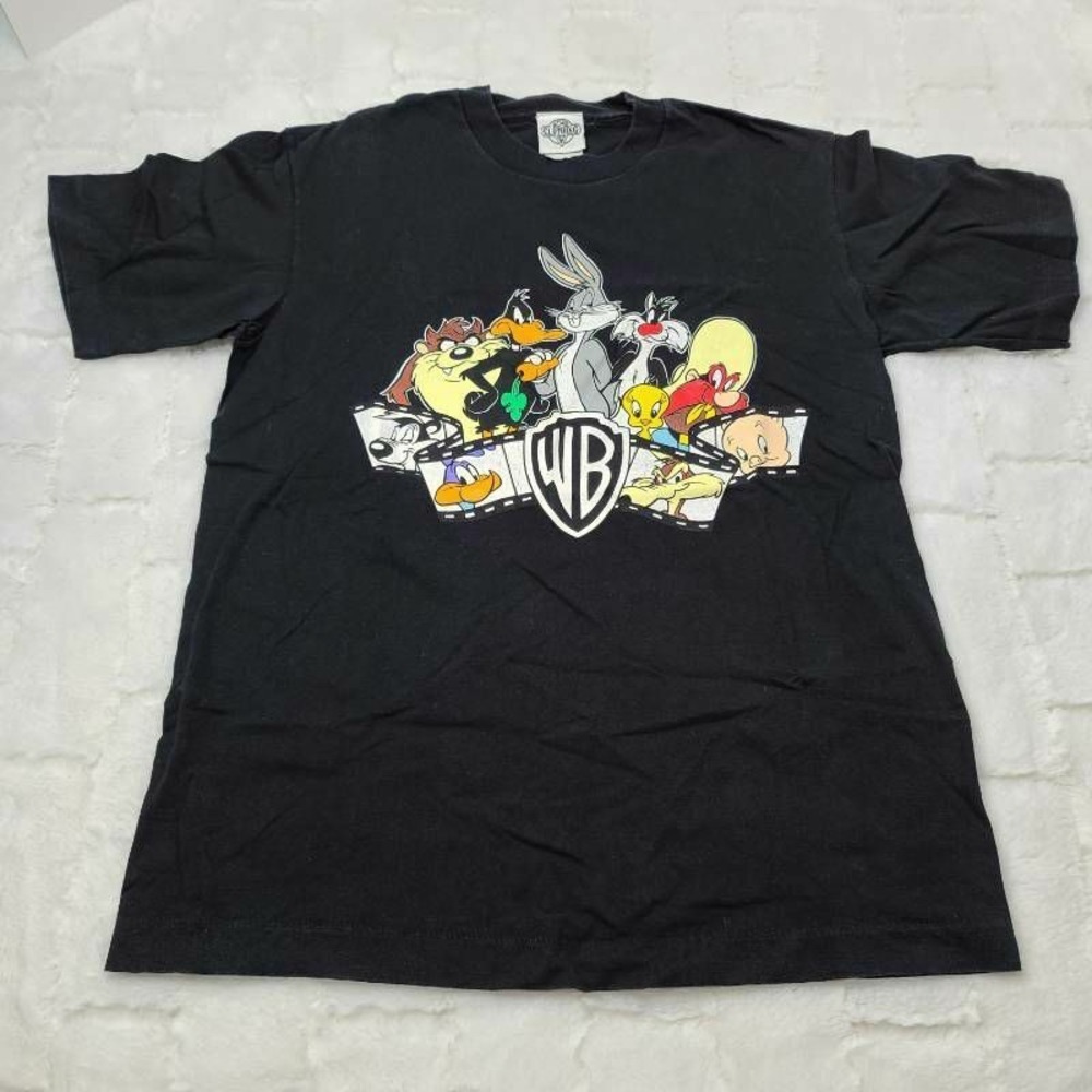 Looney Tunes Unisex Acme Clothing Graphic T-Shirt Black Bugs Daffy Taz Vintage M